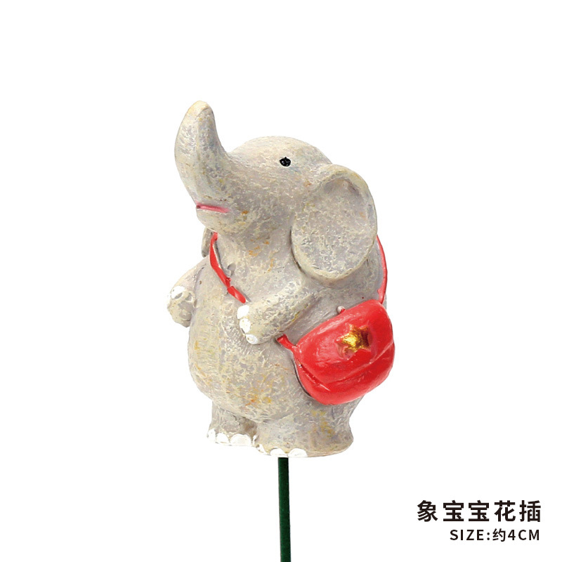 Chậu Cây Resin Que cắm hoa động vật hoạt hình Zakka, phụ kiện tiểu cảnh, chậu cây và sân vườn (RG-283)