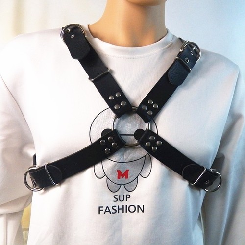 European and American cross-border punk Punk wide restraint rivet men's business belt domineering casual accessories versatile trendy suspenders