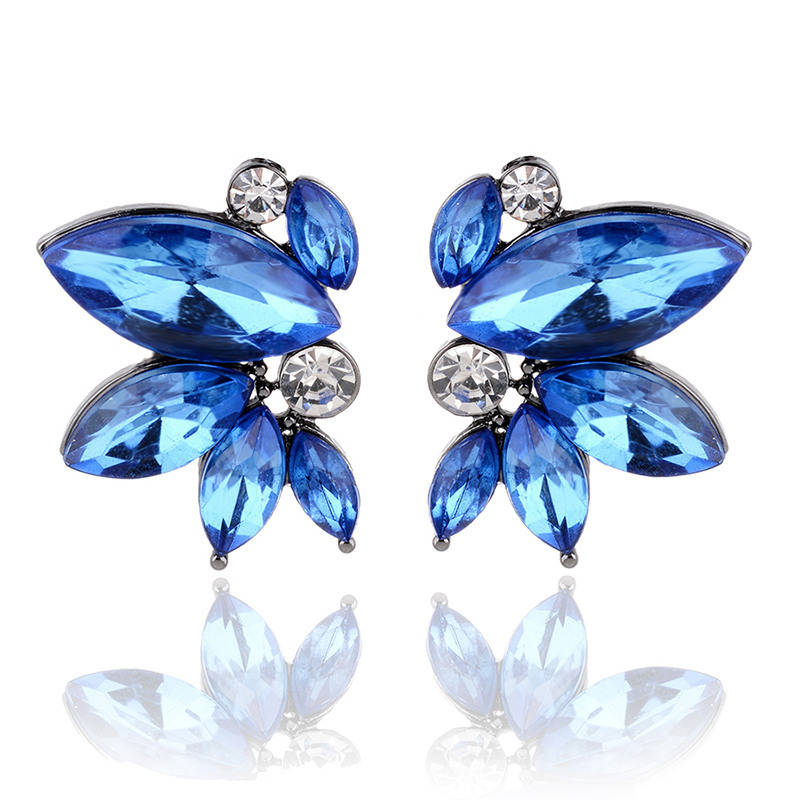 Women'S Gender Plating Design 1 Pair Fashion Butterfly Alloy Plating Artificial Crystal Women's Drop Earrings