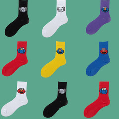 ins襪子復古插畫基礎長襪春夏韓版卡通街頭搞怪男女中筒襪子