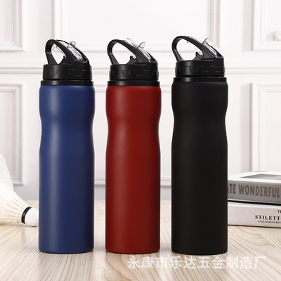 Foreign trade originality Stainless steel monolayer Sport Bottle Waist Suction nozzle glass outdoors Sports cups customized logo