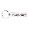 Cross -border stainless steel keychain Drive Safe I love you