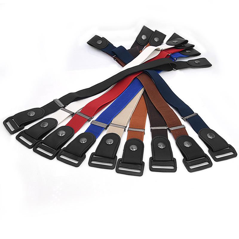 修身弹力隐形懒人腰带无扣松紧腰封牛仔裤简约百搭男女防过敏皮带