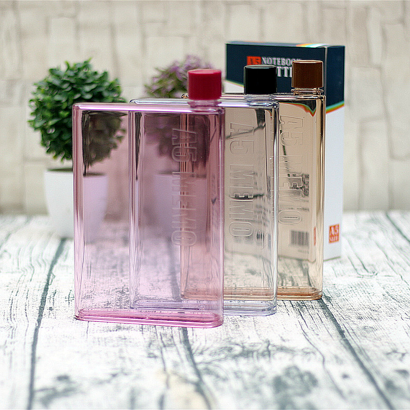 创意A5扁平水杯便捷式水瓶批发运动水壶网红日用品一件代发定做