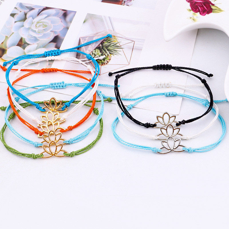 Ethnic Style Flower Alloy rope Plating Womenu0027S Bracelets