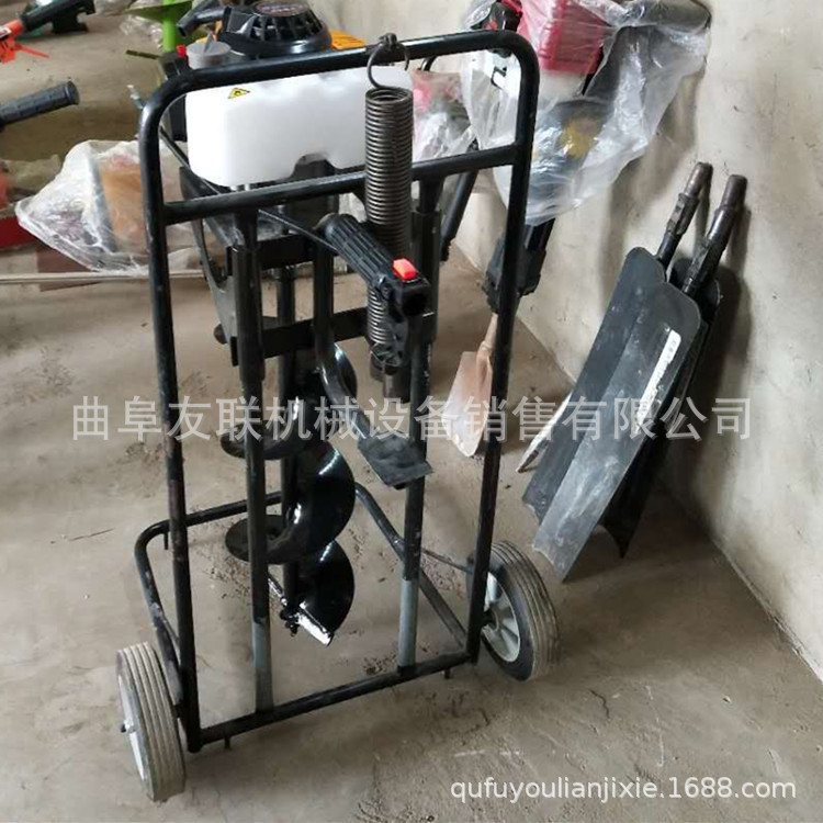 加长钻头电线杆埋桩机 大功率挖坑机种植机 手提式地钻农用工具59
