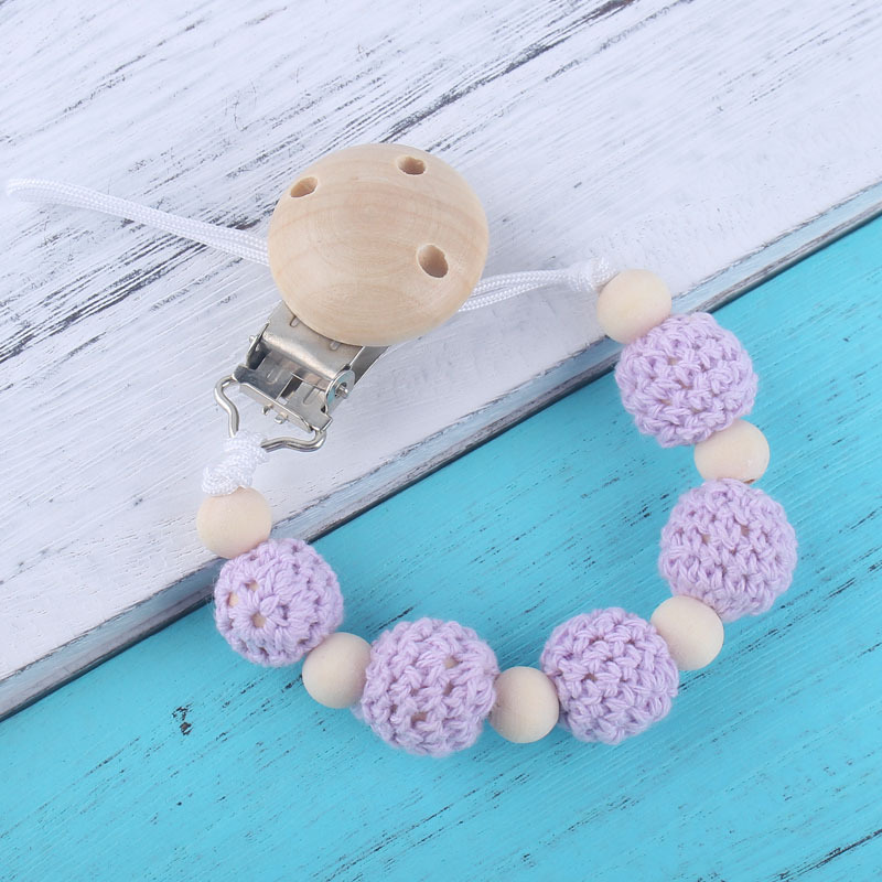 Comercio exterior nuevo chupete cadena bebé suministros madera anti-perdido cadena bebé auxiliar mordedor anti-gota cadena ventas directas