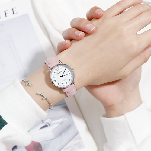 Women's Ins Style Strap Watch, Korean Version Fashion Trendy Simple Quartz Watch for Ladies