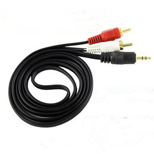 1-to-2 Audio Cable, Quality AV Cable, 3.5mm to Dual RCA Cable, 1-to-2 Audio Line, Computer Peripheral Equipment