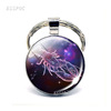 Zodiac signs, keychain, glossy accessory, Birthday gift, wish, European style, with gem