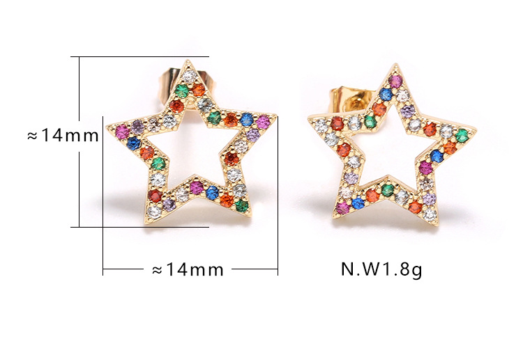 Fashion Hollow Star Earrings Wholesale display picture 1