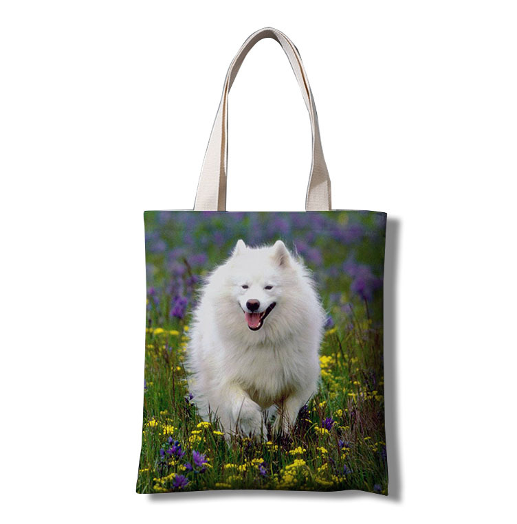 萨摩耶  帆布袋手提袋 双面印制跨境外贸亚马逊 速卖通欧美周边