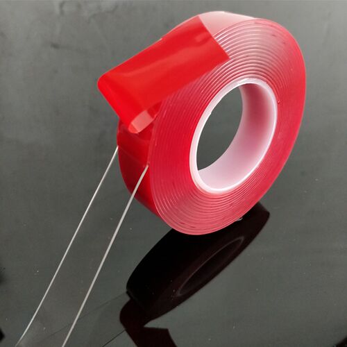 Nail Polish Remover Washable Red Film Acrylic Double-Sided Strong Red Transparent Traceless Waterproof Tape Tape Nano