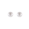 Silver needle, universal hypoallergenic earrings from pearl, pack, silver 925 sample, Korean style, simple and elegant design