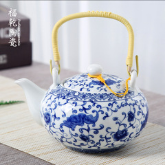 提梁壺功夫茶具青瓷套裝單壺大號家用中式陶瓷辦公喝泡茶壺大容量