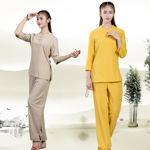 tai chi clothing kung fu uniforms Cotton hemp yoga clothes meditation and tea ceremony clothes