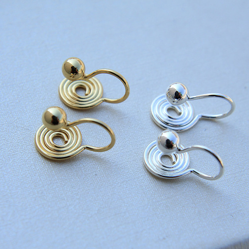 mosquito coil ear clip, retro fresh, simple and versatile ear clip, pain-relieving clip, DIY, no hook earring accessories, wholesale