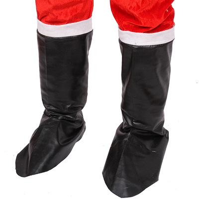 圣诞节表演道具靴子/装饰鞋子/皮靴套/仿皮皮靴/圣诞老人皮靴|ms