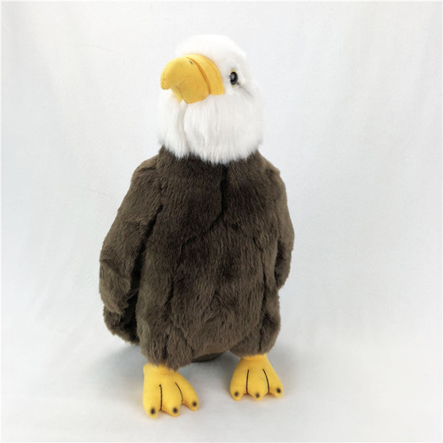 Simulation animal bald eagle plush toy bird series plush toy children's play doll ornament doll