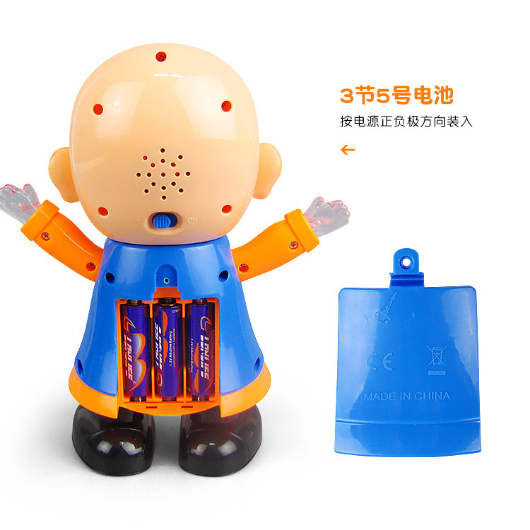 Douyin mismo estilo bailando pequeño monje luz eléctrica puesto de música Venta caliente al por mayor juguetes educativos para niños