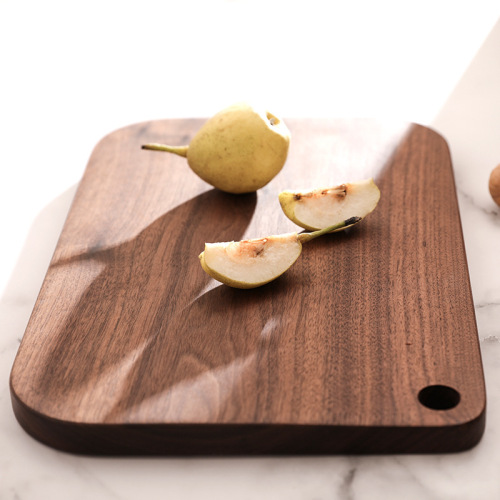 [Premium Model] Black Walnut Solid Wood Cutting Board, Kitchen-Grade Wooden Chopping Block—Unpainted, Perfect for Cutting Fruit, with Optional Logo Printing