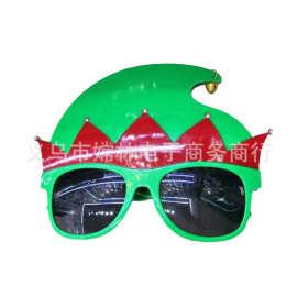 厂家批发圣诞节眼镜  圣诞精灵眼镜 圣诞狂欢夜眼镜 圣诞老人眼镜