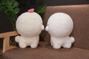 来图定制毛绒玩具狗创意可爱萌宠仿真情侣比熊犬公仔宠物用品定制