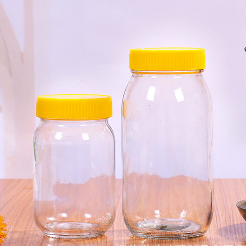 玻璃蜂蜜瓶透明罐头瓶500ml酱菜瓶密封储物瓶批发