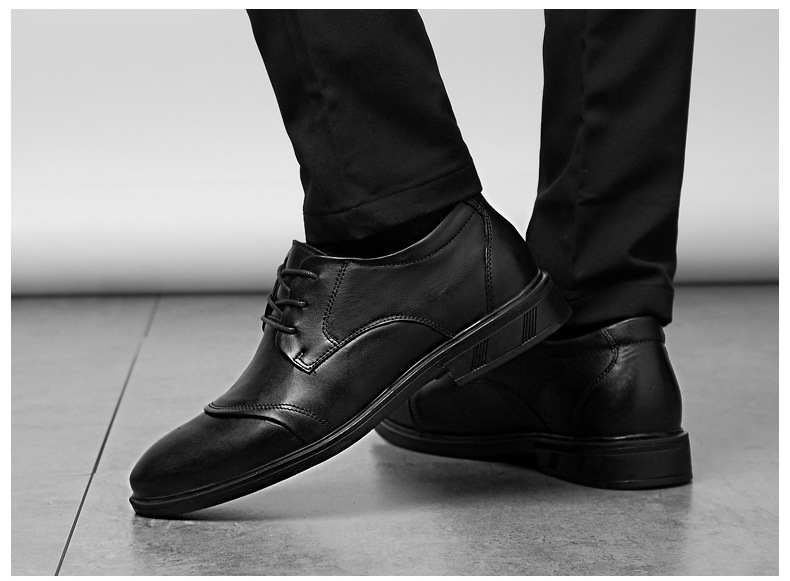 Scarpe uomo pelle stringate casual eleganti rialzate comode_voghion.com