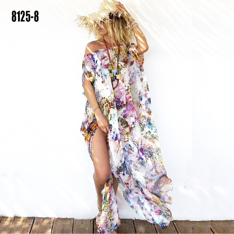 8125-8 Фиолетовые цветы на белом фоне