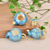 Seven -color cool 925 gold -plated blue pot handlebar handlebar flower pendant field to win the pendant handmade accessories necklace pendant