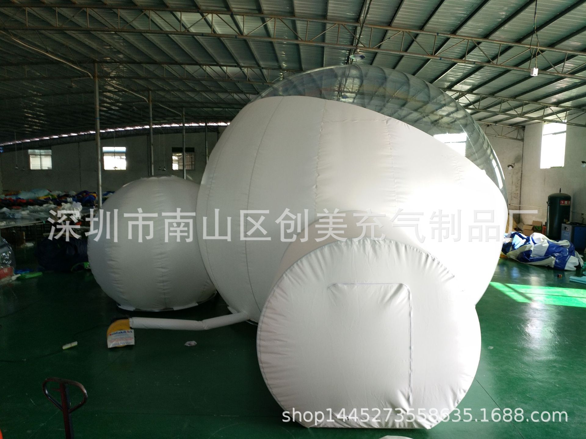 定制6米直径泡泡屋带钢架 充气PVC透明帐篷 户外休闲观星赏月帐篷