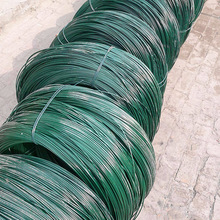 包塑絲PVC塗塑鐵絲 PE包塑鐵絲  綠色包塑絲小盤絲 綠色包膠絲