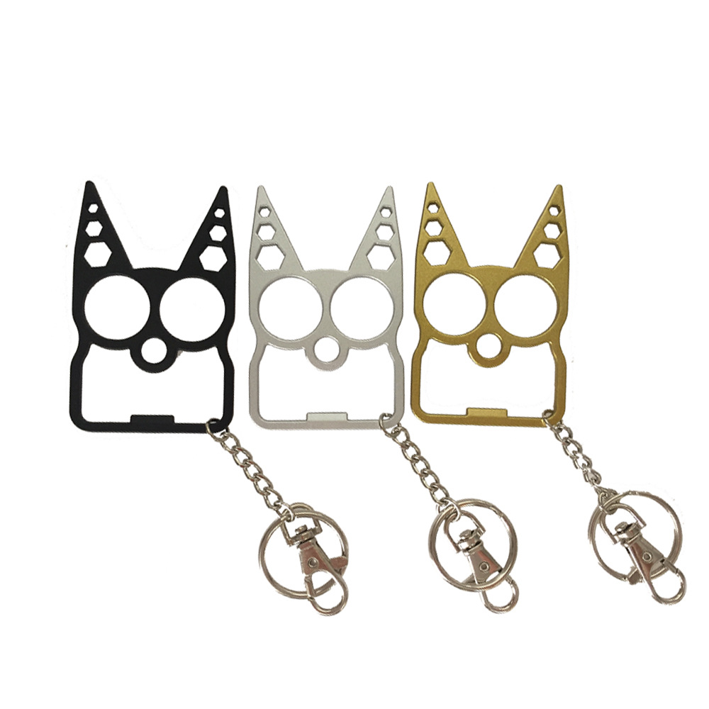 Cartoon Style Cat Head Zinc Alloy Unisex Bag Pendant Keychain display picture 1