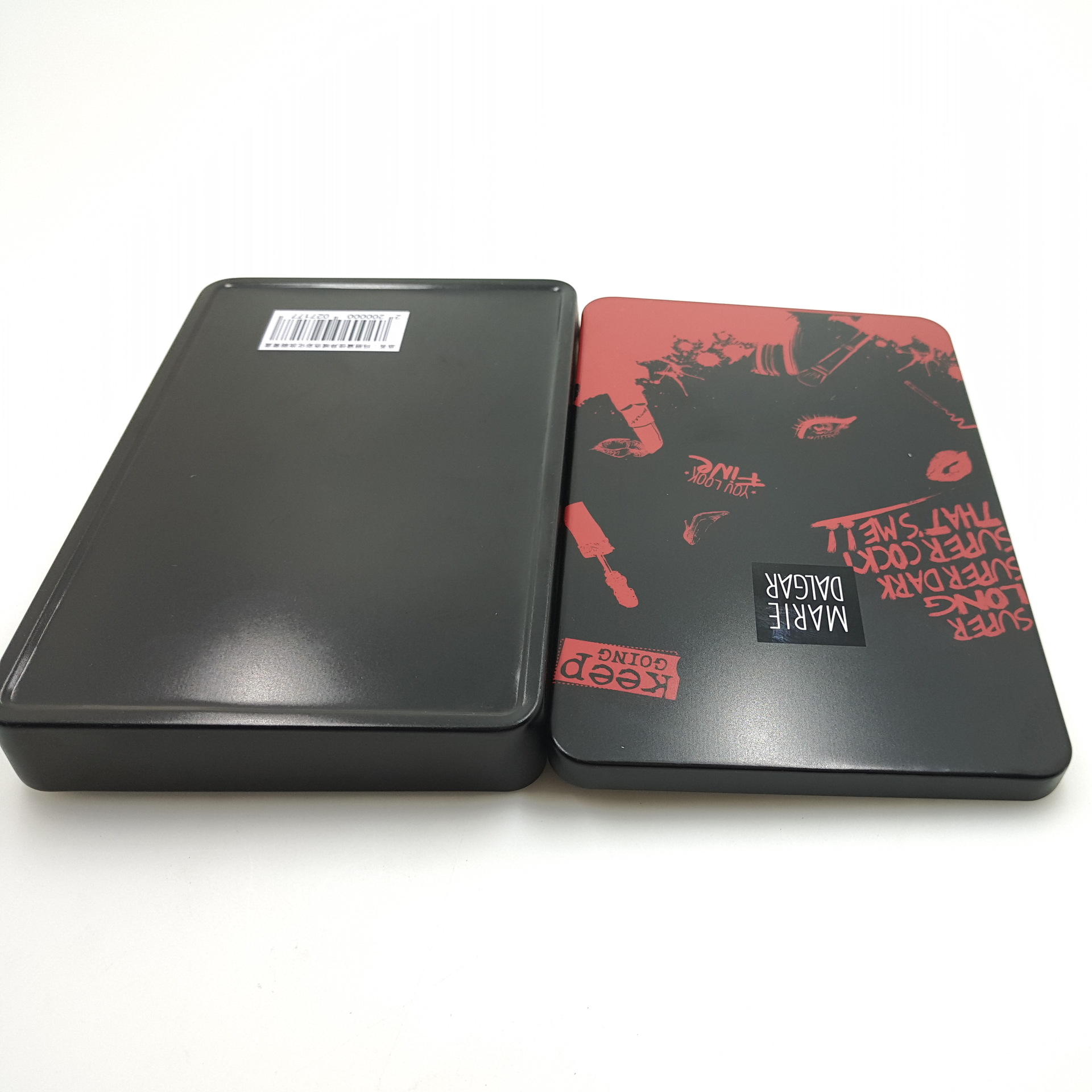 化妆刷铁盒 马口铁金属翻盖盒  天地盖两片 彩妆礼品包装厂家定Z