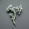 Lavender accessory, green retro brooch from pearl, European style