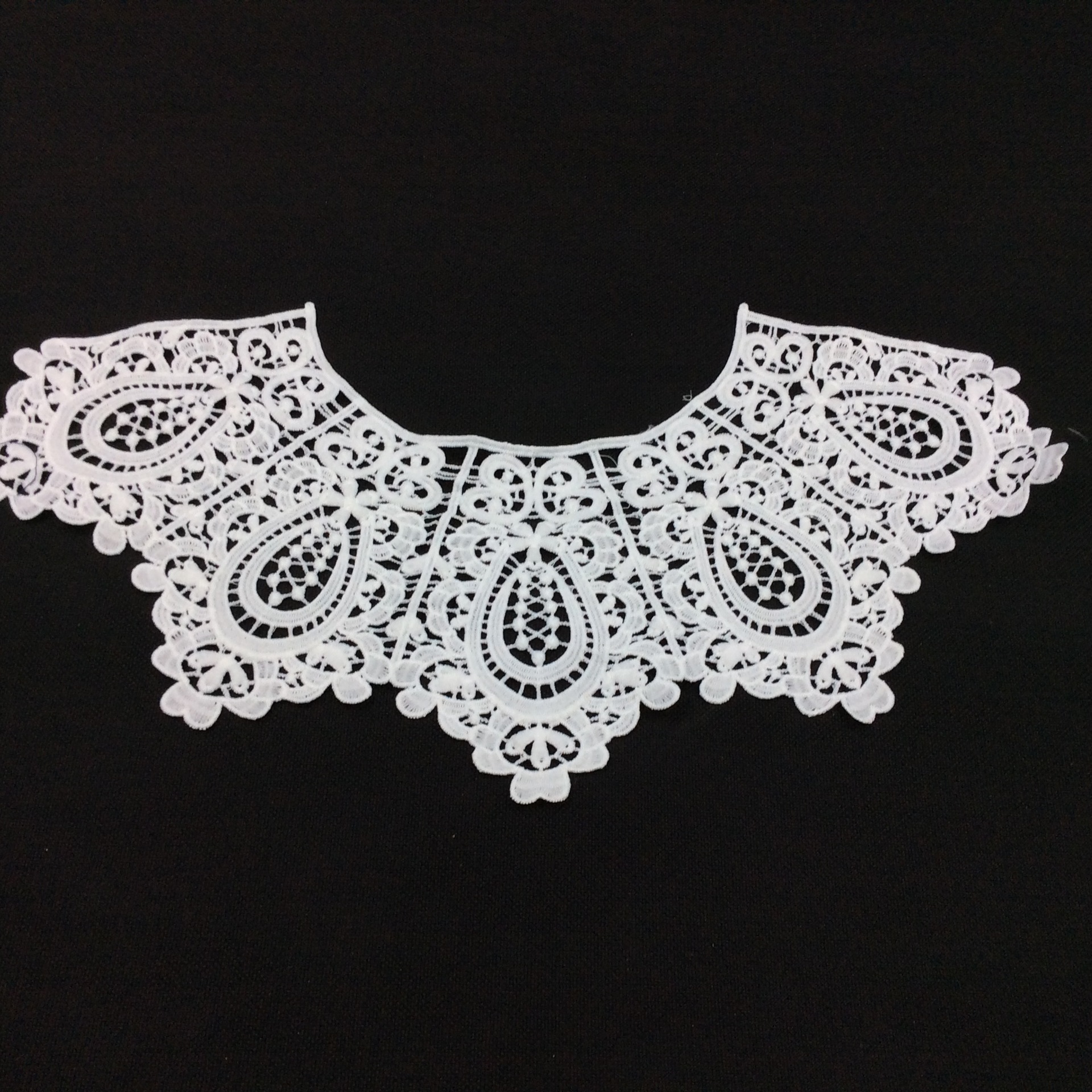 镂空勾花水溶牛奶丝领花绣花布帖婚纱礼服服装服饰辅料披肩假领