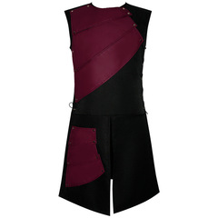 New St. Valerius Sleeveless Crew Neck Side Strapped Embellished Medieval Vintage Samurai Battle Halloween Costume