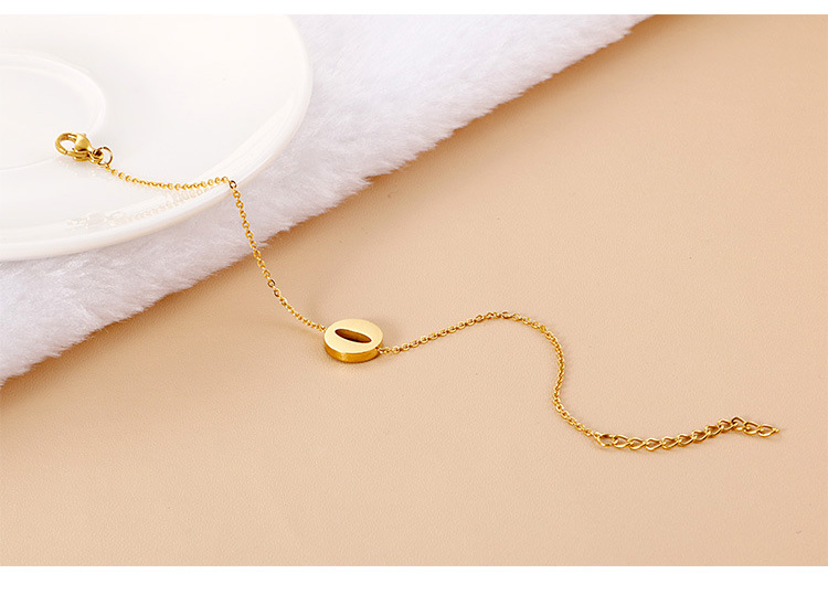 Anniversary, Business, Travel Occasion 304 Stainless Steel Material PVD Coated 18K Gold Plated Letter Titanium Steel Fashion Waterproof Non Tarnish Bracelets