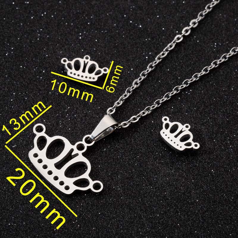 Earrings, Necklace Classification 1 Set Quantity PVD Coated 18K Gold Real Gold Plated Geometric 201 Stainless Steel Fashion Waterproof Non Tarnish Earrings Necklace