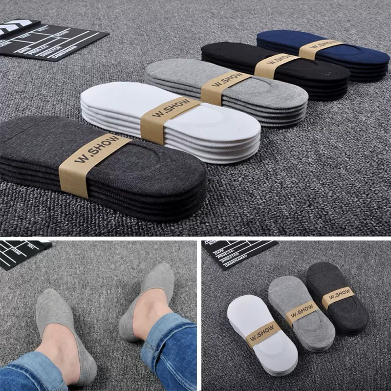 Men's low invisible summer thin socks, wholesale