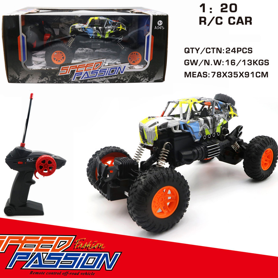 RC1/20 Remote control car Climbing SUVs Four-channel Pickup skeleton Jeep children Toys Cross border Electricity supplier Explosive money