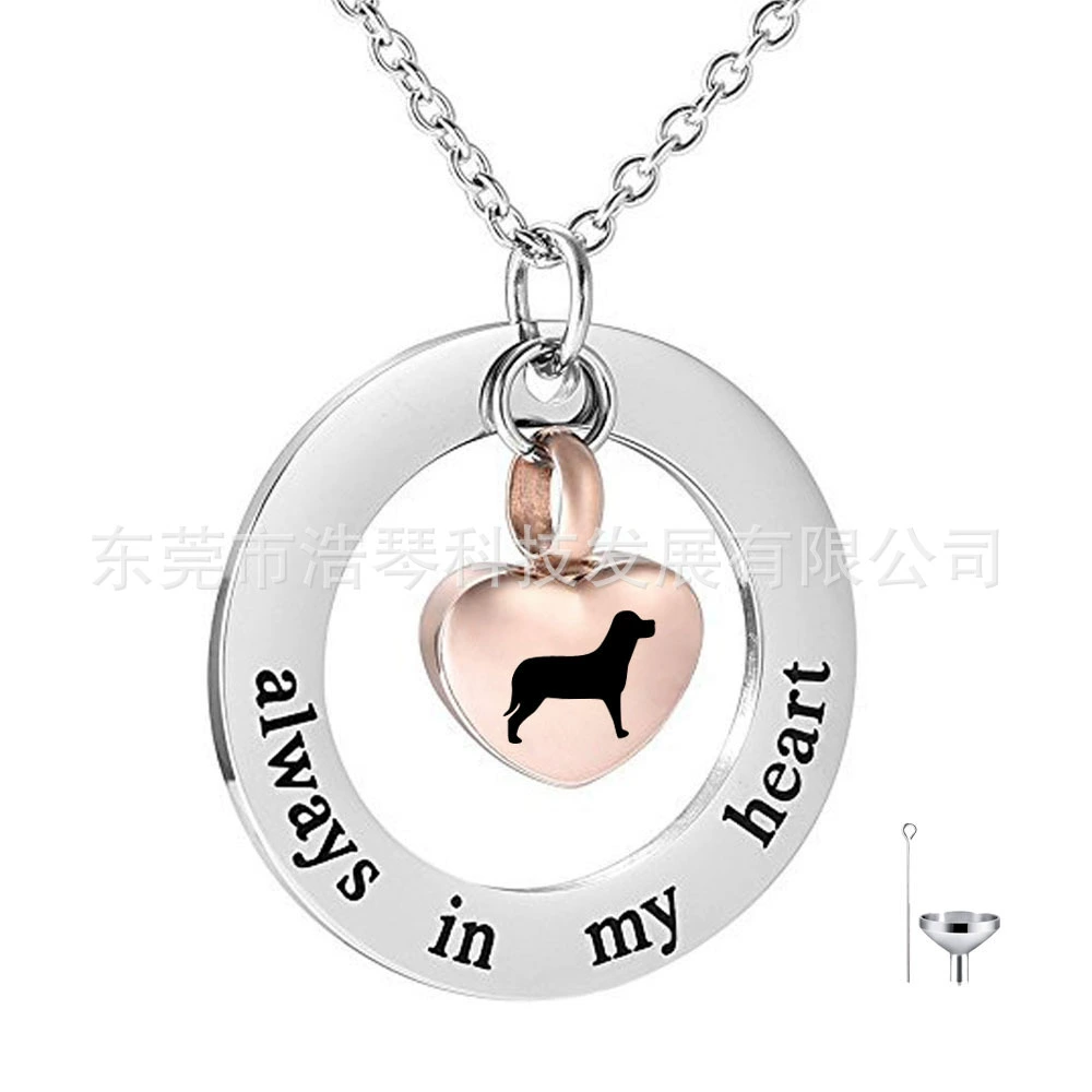 Мемориал животное волосы остаются кости пепел ожерелье розовое золото в форме сердца собака пепел шкатулка Кулон Мода флакон духов