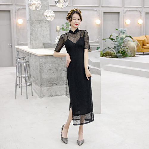 Chinese dress qipao long cheongsam chinese traditional party evening dress