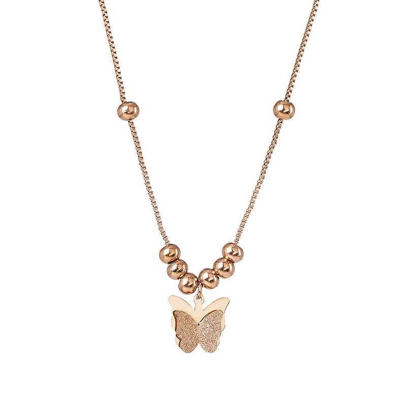 Autumn And Winter New Personality Long Money Chain Metal Butterfly Sweater Chain display picture 5
