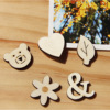 Wooden self-adhesive letters and numbers, decorations with accessories, props, handmade, English letters, scheduler