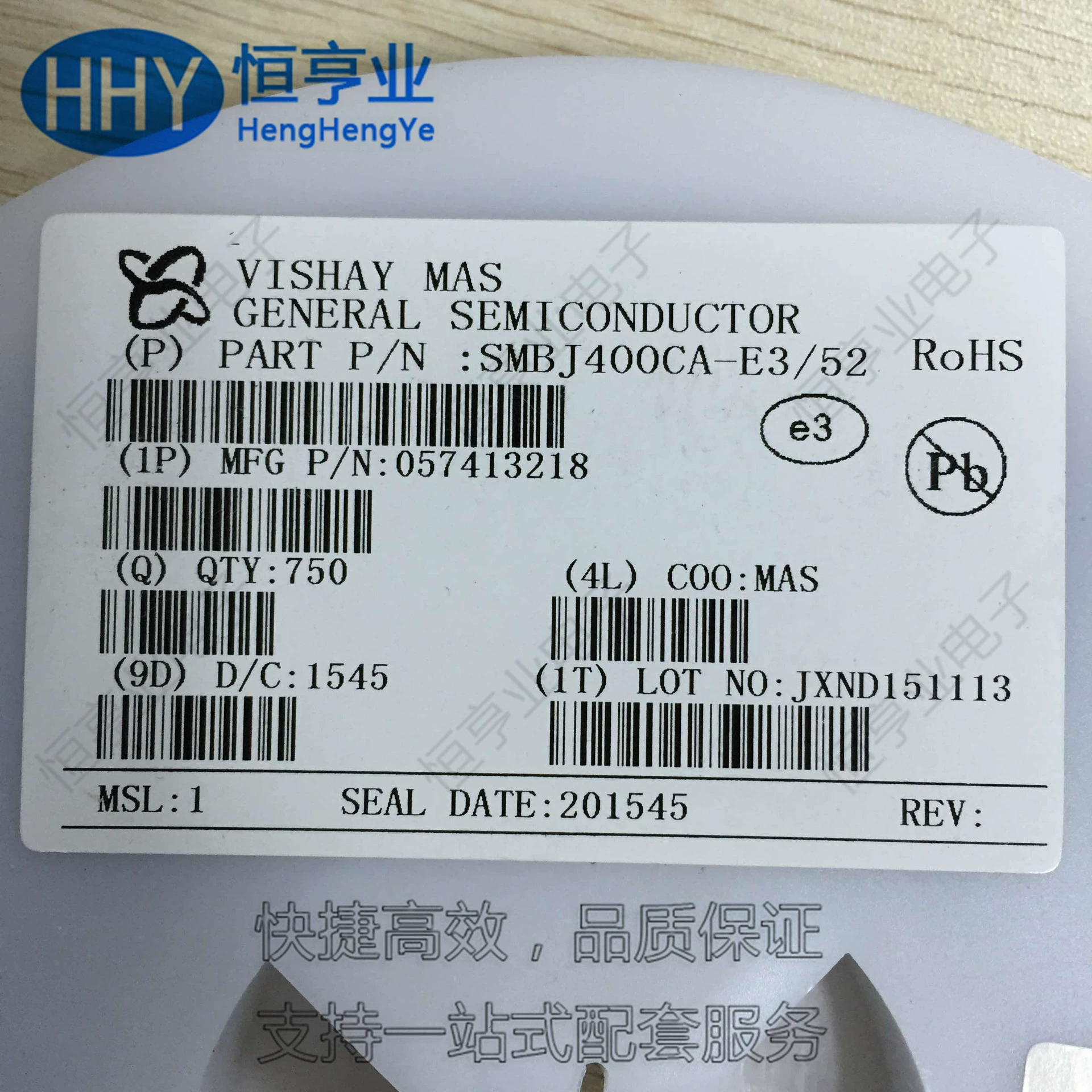 SMBJ400CA-E3/52 DO-214AA/SMB диод TVS SMBJ серия двухсторонний новый spot