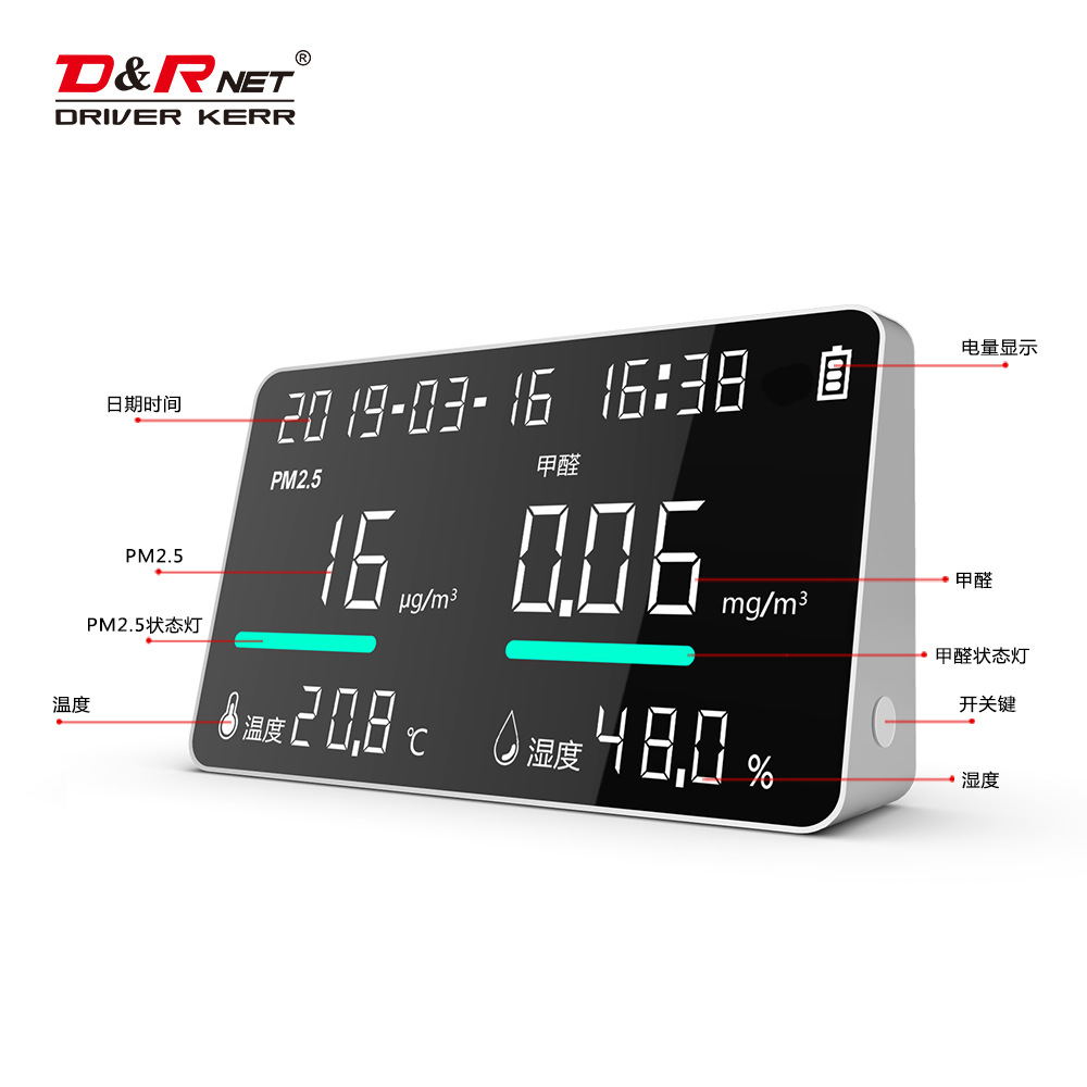 household atmosphere quality Tester programme formaldehyde PM2.5 poisonous Gas customized Software and hardware development