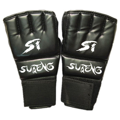 Sagitar split-finger boxing gloves for punching sandbags, half-fingered fingerless boxing gloves, breathable palms, five-finger fighting Sanda leather split-finger