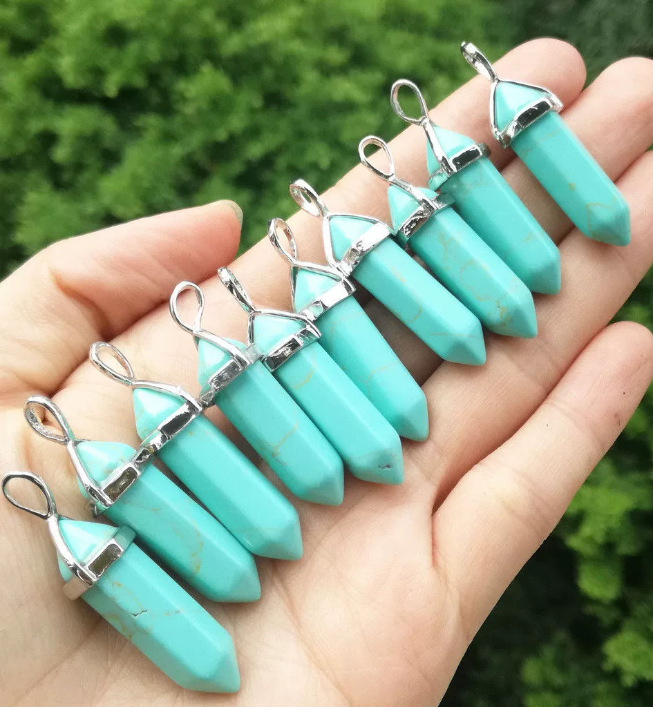 (Cross-border trading), organic accessory, hexagonal necklace, pendant, bullet, Aliexpress